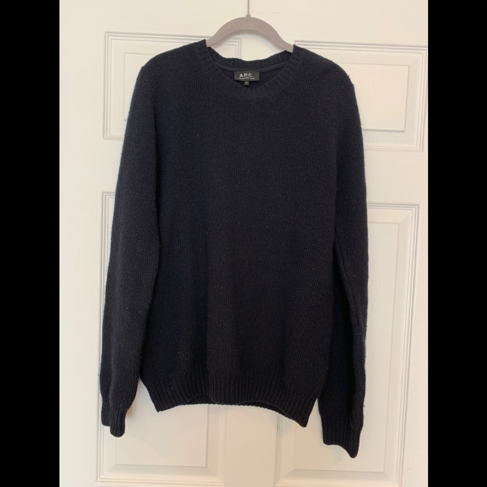 APC men’s 100% wool navy sweater